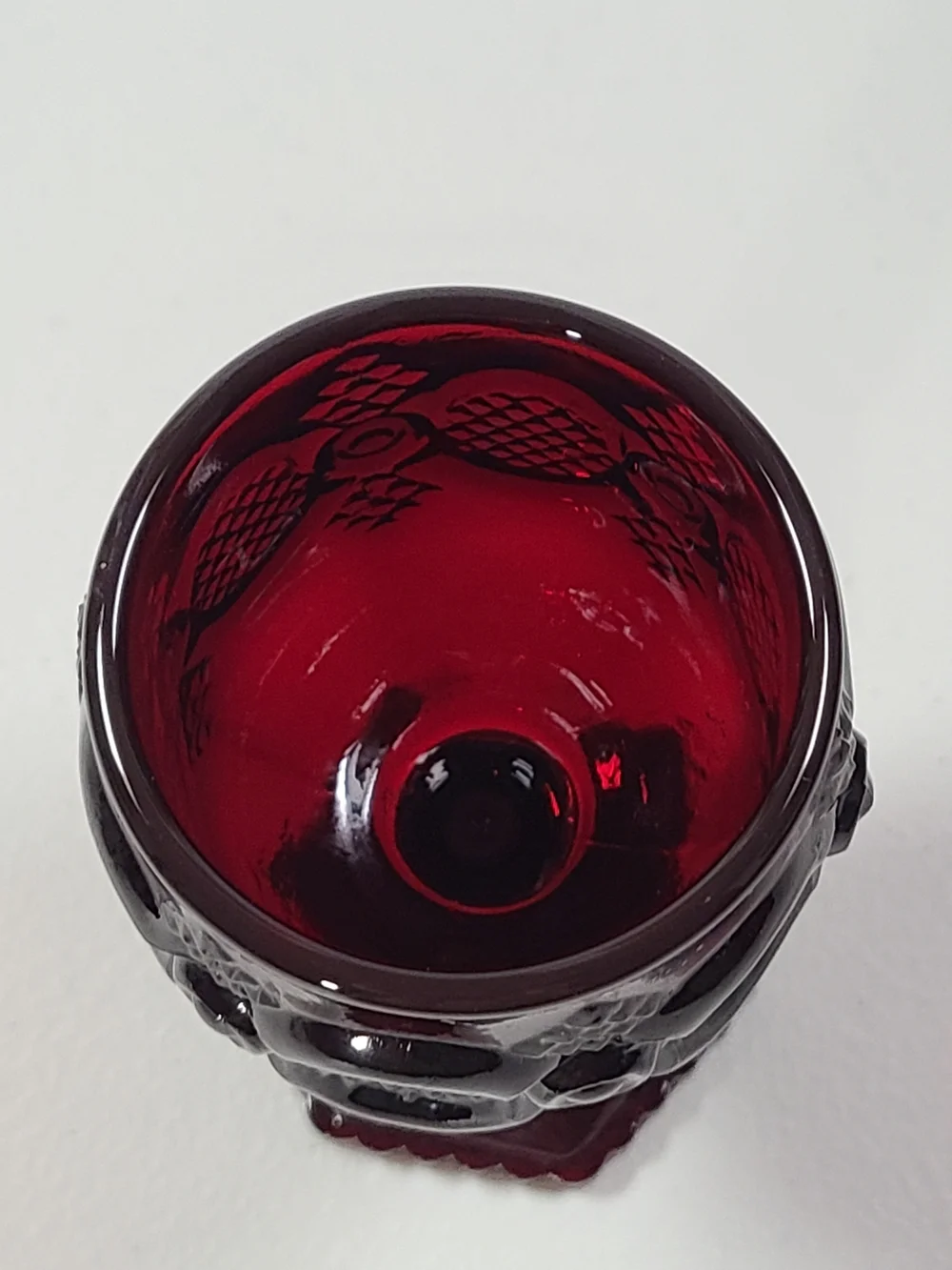 Vintage Avon Cape Cod 1896 Ruby Red Wine Goblets